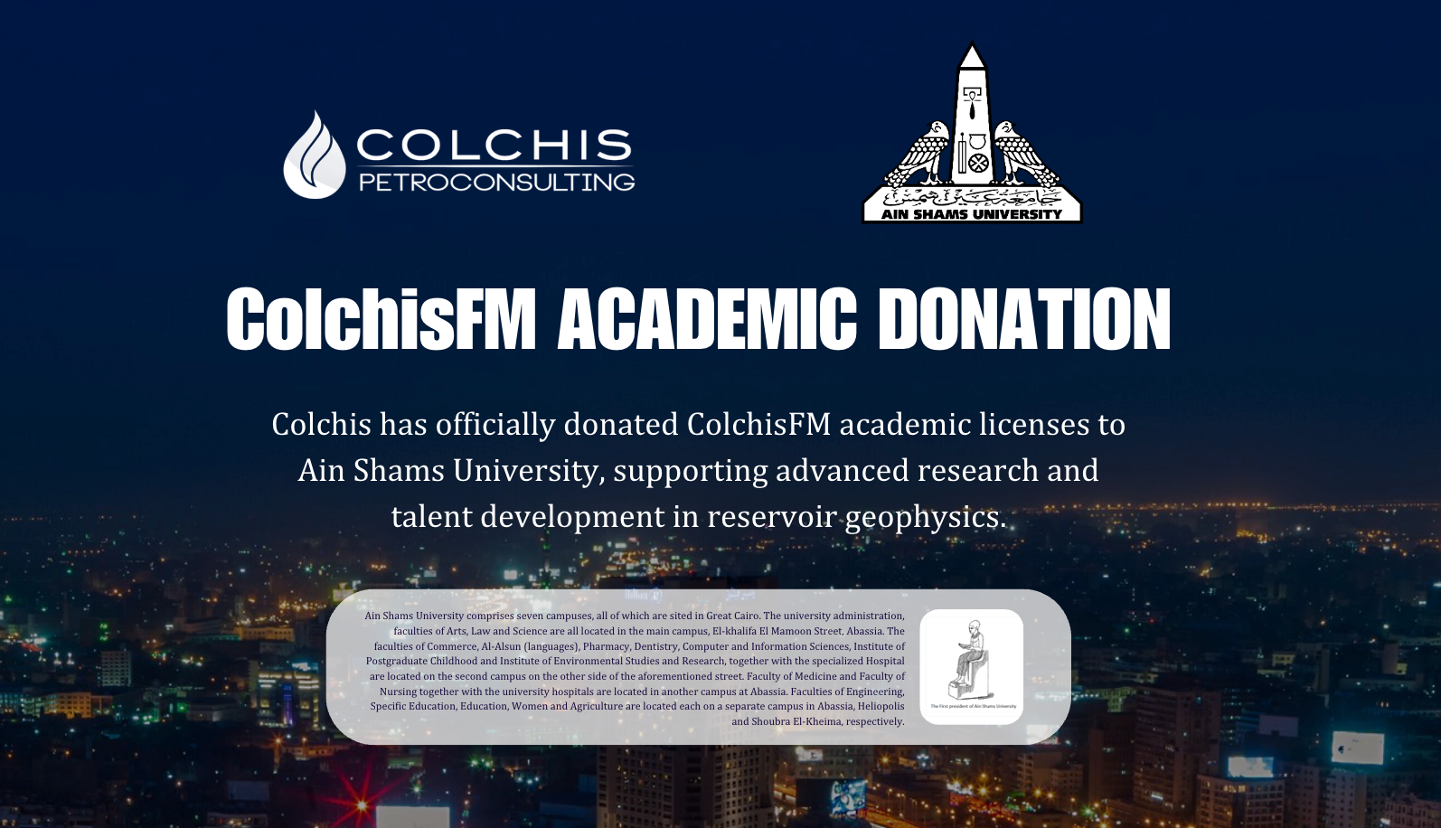 Colchis Donates USD 5 Million Worth of ColchisFM Software to Ain Shams University